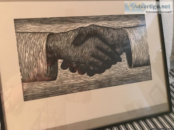 BRIAN KERSHISNIK. Signed woodcut print