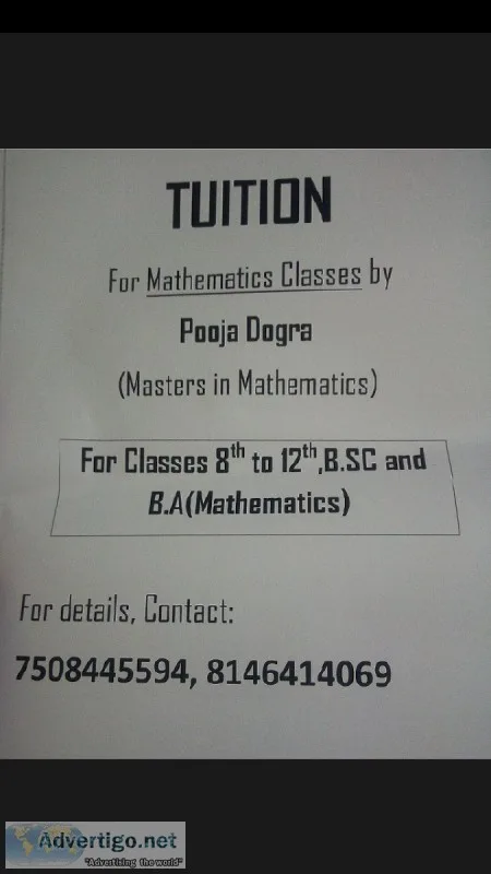 Mathematics Tuition