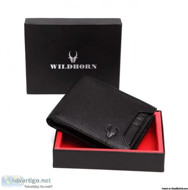 WildHorn Black Genuine Leather Wallet 015