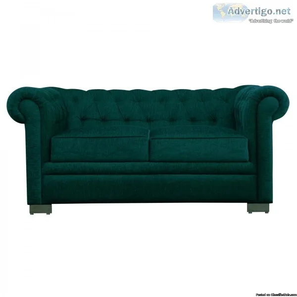 Marshall Grand Turquoise Chesterfield Sofa Two Seater - Mubell