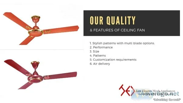 Energy Efficient and High Speed Ceiling Fans