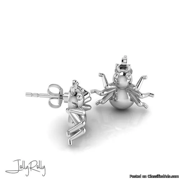 Bug Me Not Silver Earrings and Studs by JollyRolly