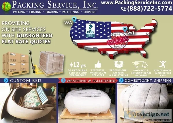 Packing Service Inc Wooden Crates Palletizing Boxes