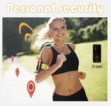 Personal water resistant GPS tracker 3G with SOS panic button.