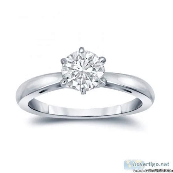 Auriya GIA Certified 18k White Gold 4-Prong 3 ct. TDW