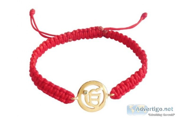 Gold Ik Onkar Rakhi On Adjustable Thread Braceletc