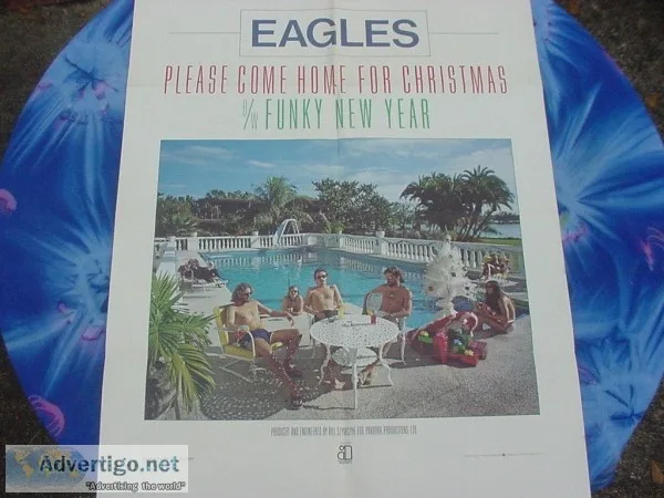 EAGLES PLEASE COME HOME FOR CHRISTMAS POSTERFUNKY NEW YEAR1978EL