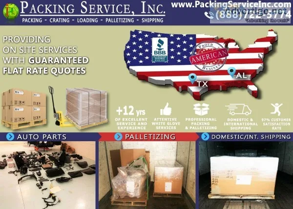 Palletizing Boxes Crate and Ship - Del Rio TX - Packing Service 