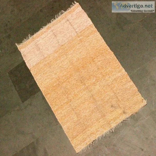 Buy Gold Handmade Rag Rug Meditation Mat  Bitablu.com