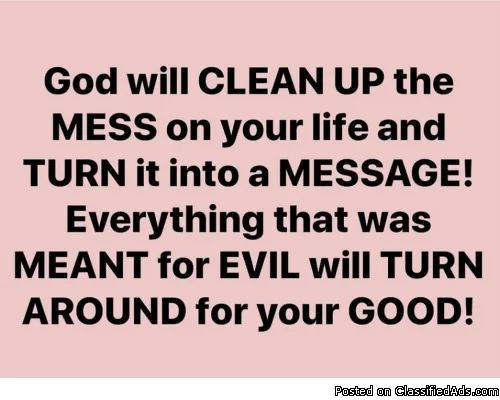 A Message About Cleaning Up Your Life