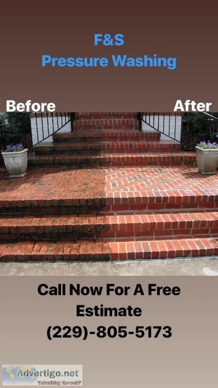 Father and Son pressure washing