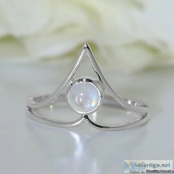 Moonstone Ring Dainty Luster-GSJ