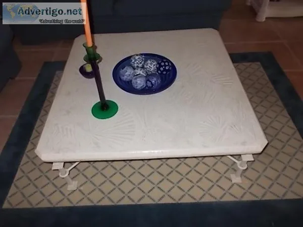 Coffee table white 42 inches x 42 inches...17&quot tall..    Ver