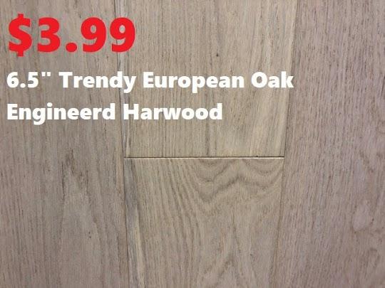 Trendy 6.5" European Oak Engineered Hardwood 3.99sqft