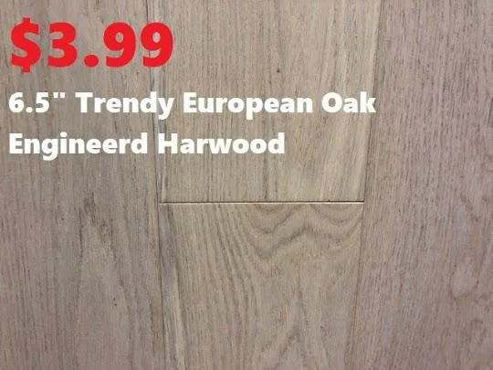 Trendy 6.5&quot European Oak Engineered Hardwood 3.99sqft