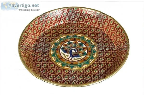 Nutristar Meena Stainless Steel Thali Parat Tray 17 Inches