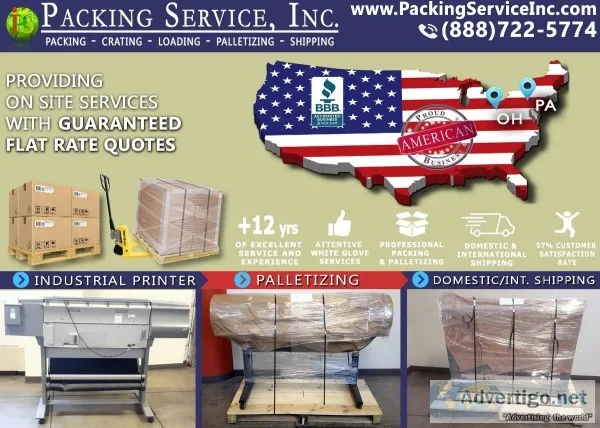 Packing Service Inc Delaware OH - Pack and Palletize  Custom Cra