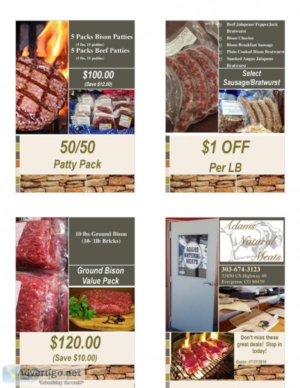 Grass Fed Bison And Beef