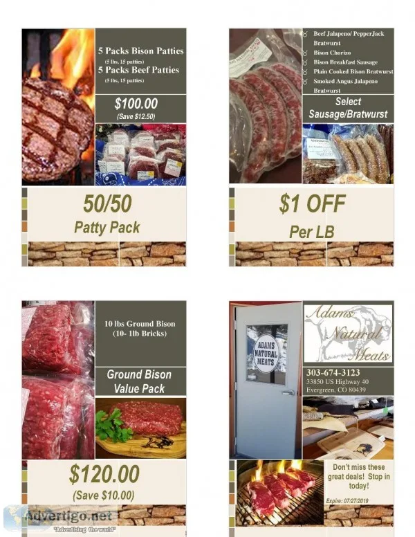 Grass Fed Bison And Beef