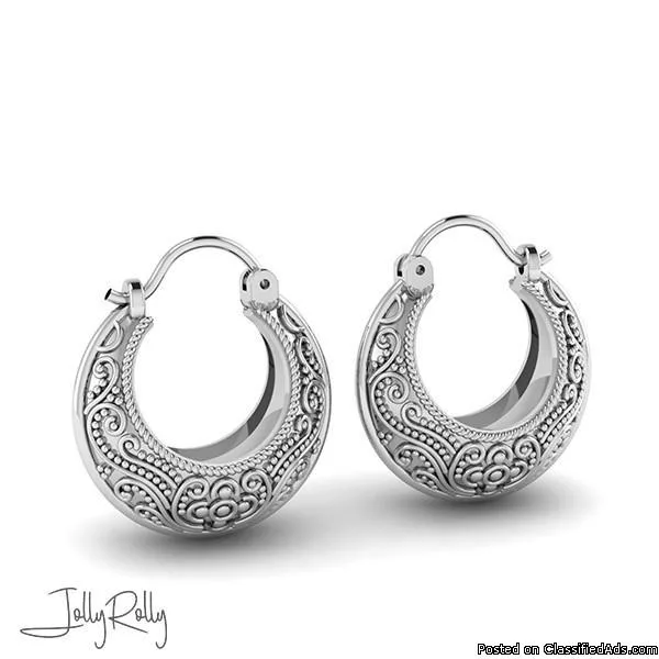 Traditional Glare Silver Earrings and Studs by JollyRolly