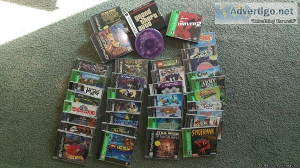Box of PS1 games