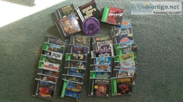 Box of PS1 games
