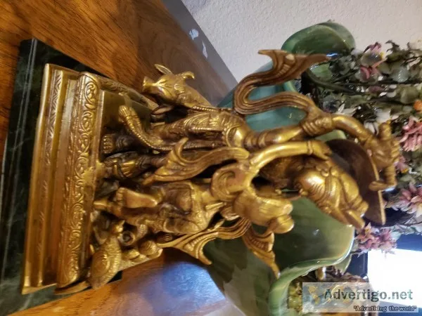 Heavy Brass collectible Radha Krishna statue