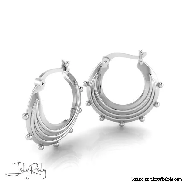Glaring Hoops Silver Earrings and Studs by JollyRolly