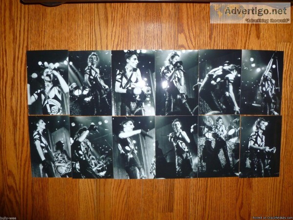 ALICE COOPER CONCERT PHOTOS SET OF 12 BLACK and WHITE PHOTOS