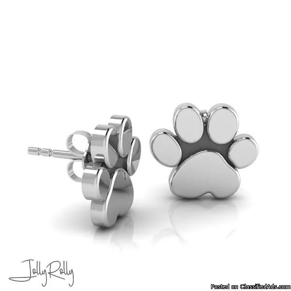 Doggo Paws Silver Earrings and Studs by JollyRolly
