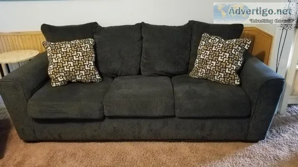 1 yr old Dark grey cheneill sofa and loveseat