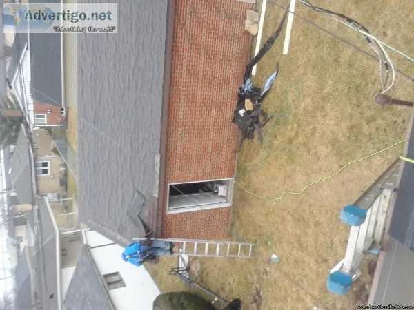 We do roofing gutters siding exterior work