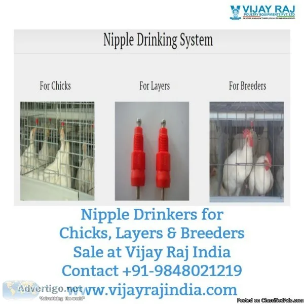 Nipple Drinkers for Chicks Layers and Breeders Sale at Vijay Raj