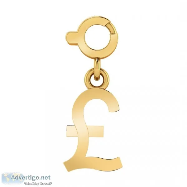 Gold Pound Charm
