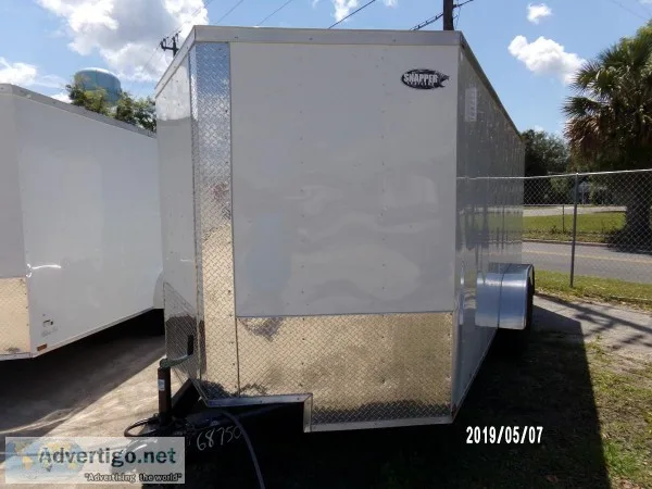 7 x 16 Premium Enclosed Cargo Trailer W6&quot Frame - 68750