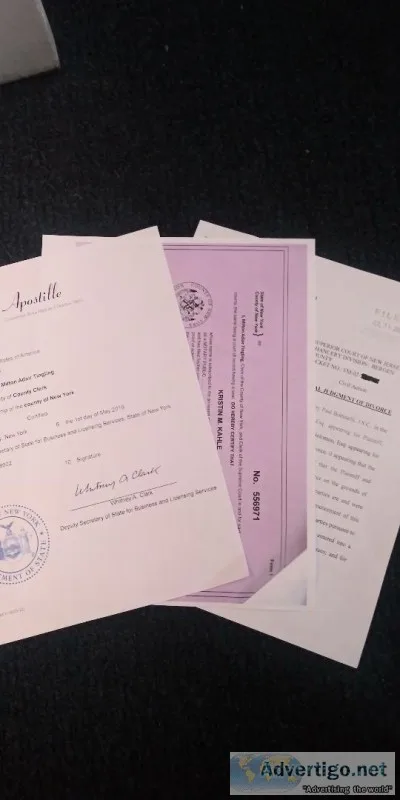 NJ LEGAL and ACADEMIC DOCUMENT RUSH APOSTILLE SERVICES (24HRS)
