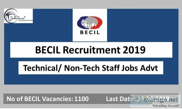 BECIL Recruitment 2019 &ndash20 (1403) Technical Non-Tech Staff 