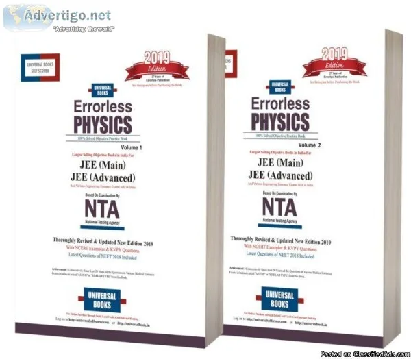Errorless Physics JEE Mains and JEE Advance (Vol.1 and 2)