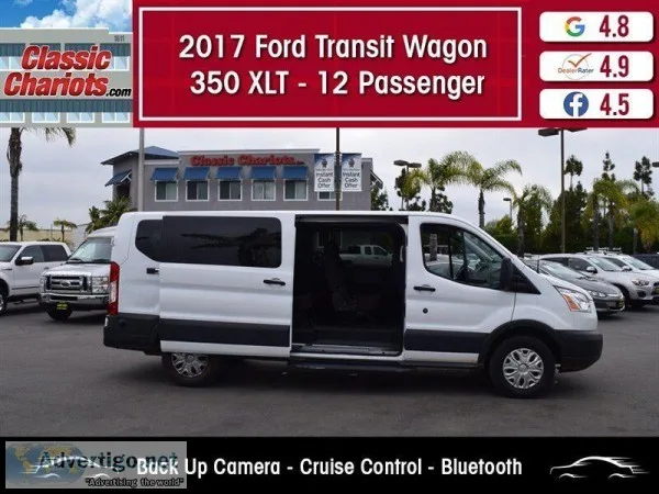 Used 2017 Ford Transit Wagon 350 XLT 12 Passenger Van For Sale- 