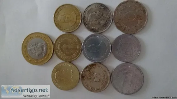 Old coins and commemorative coins
