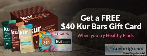 Get a FREE Kur Bars Gift Card By Healthy-Finds