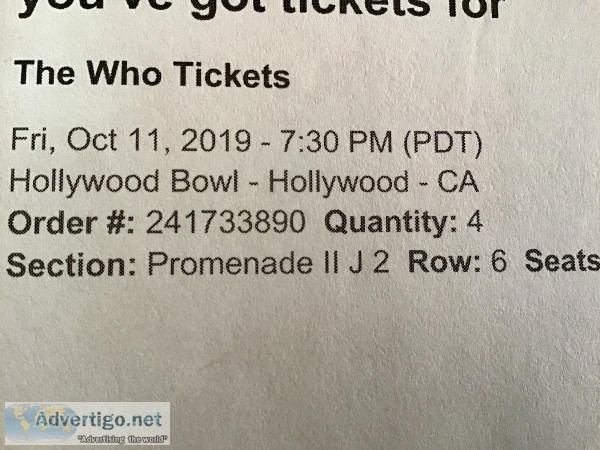 WHO TICKETS