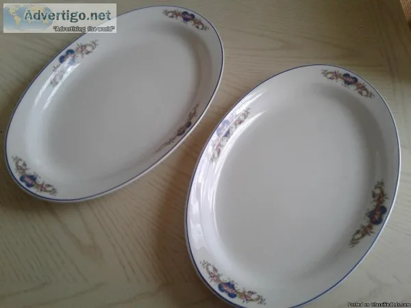 VINTAGE HOMER LAUGHLIN OVAL PLATE PLATTERS-SET OF 2