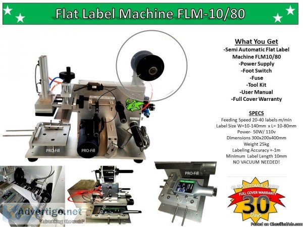 Flat Bottle Label PRO FLP-1080