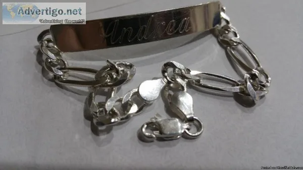 Found engraved Silver bracelet &quotAndrea&quot