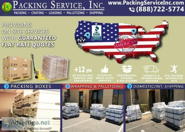 Las Vegas NV - Palletizing Company Packing and Crating - Packing
