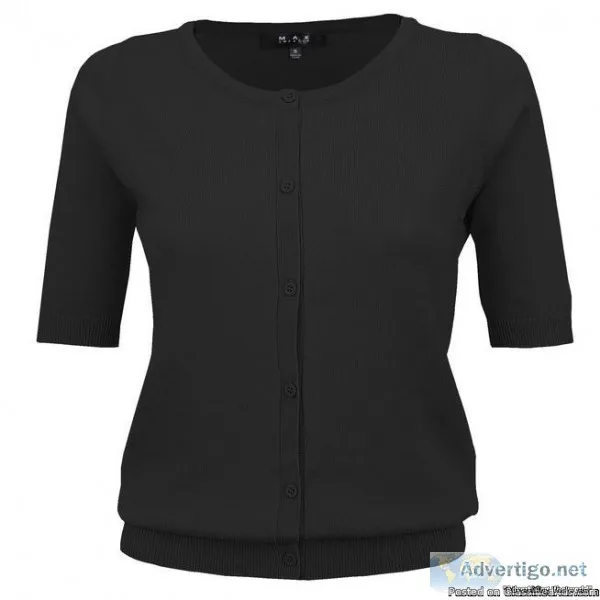 Yemak Sweater  Women s Short Sleeve Button Down Casual Daily Sof