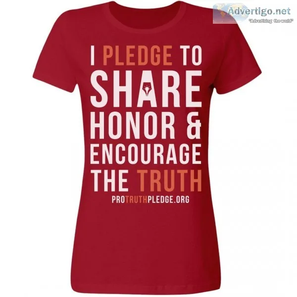 Buy women s pro truth pledge Relaxed Fit Basic T-shirt