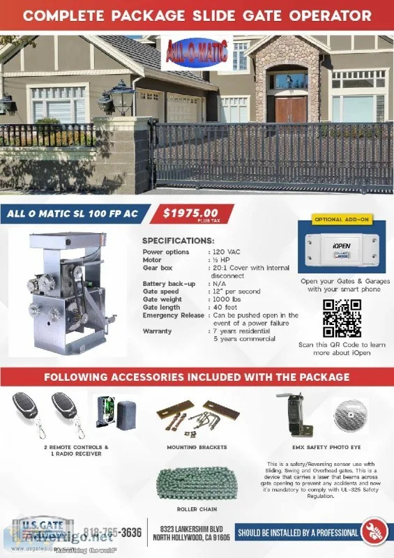 Gate Operator Package 20% OFF