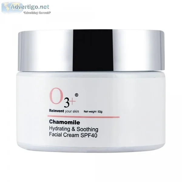Buy O3 Chamomile Hydrating and Soothing Facial Cream SPF40 onlin